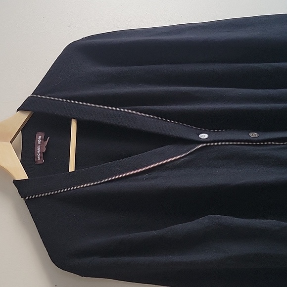 Michael Kors Collection Other - Michael Kors Black Wool and Cashmere V Neck Button Cardigan Size XL